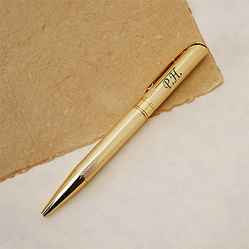 Luxus-Kugelschreiber Leopold golden in Geschenkbox