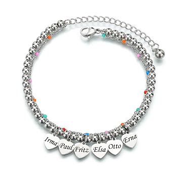 Armband Für Frauen Chirurgenstahl mit Perlen Rainbow