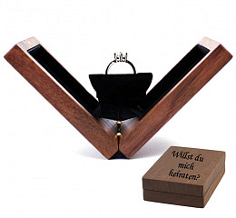 Luxuriöse Holzring-Geschenkbox
