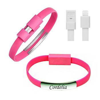 Armband Unisex iPhone Kabel rosa