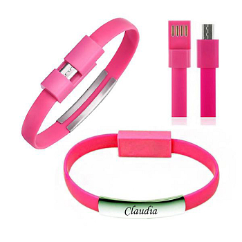 Armband Unisex micro USB Kabel rosa