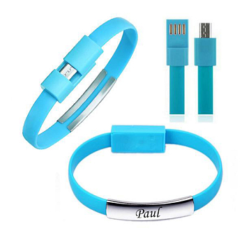 Armband Unisex micro USB Kabel türkis
