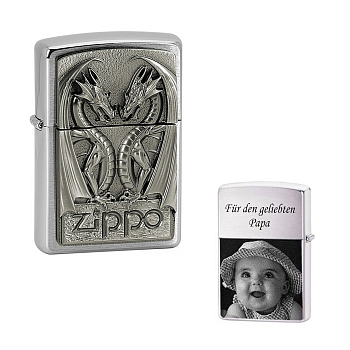 ZIPPO - Twins Dragon Heart Emblem
