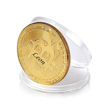 Bitcoin-Münzen in einem Koffer