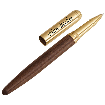 Luxus-Kugelschreiber Holz in Kombination mit Messing in Geschenkbox