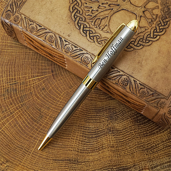 Luxus-Kugelschreiber Horizon silber-gold in Geschenkbox