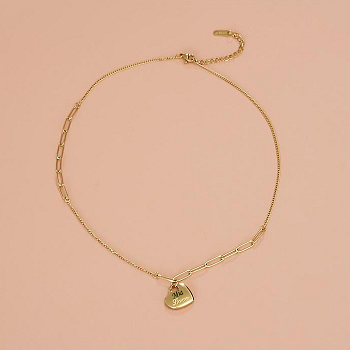 Sebészeti acélból készült női nyaklánc Love arany