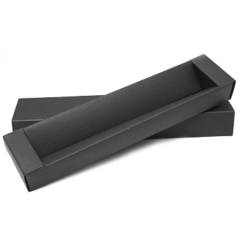 Papier-Geschenkbox für Stifte schwarz gleitend