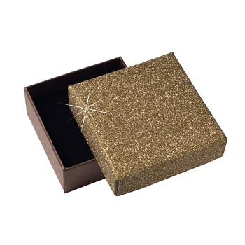 Papier-Geschenkbox Glitter braun