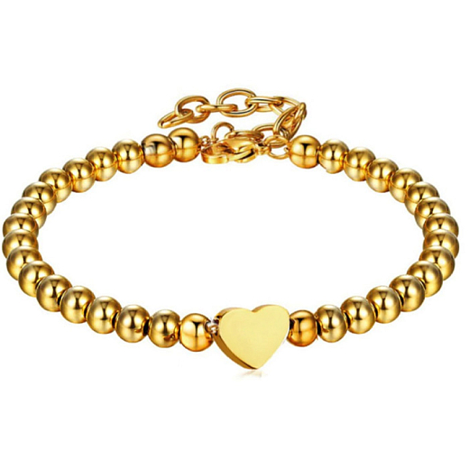 Armband Für Frauen Chirurgenstahl Ariel mit Herz golden