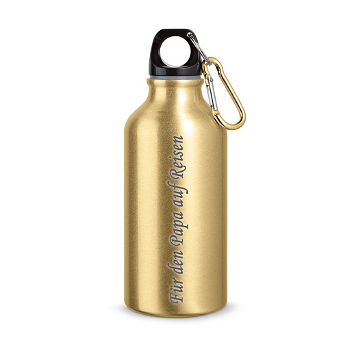 Reise-Aluminiumflasche golden 400 ml