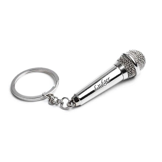 Mikrofon - Schlüsselanhänger aus Metall