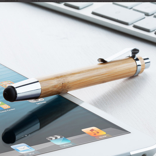 Kugelschreiber Bambus mit Touch