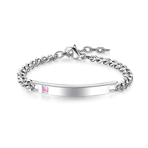 Armband Für Frauen Chirurgenstahl Crystal Pink