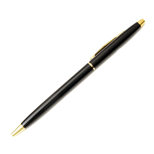 Luxus-Kugelschreiber Slim schwarz in Geschenkbox