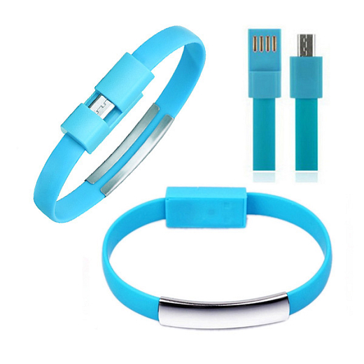 Armband Unisex micro USB Kabel türkis