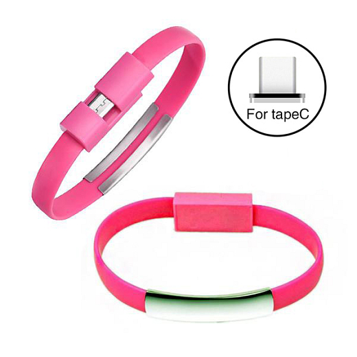 Armband Unisex USB-C Kabel rosa