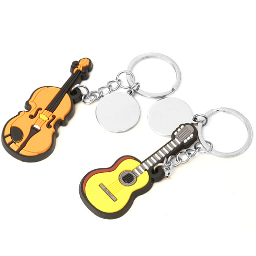 Silikon-Schlüsselanhänger Gitarre / Geige